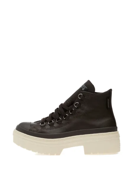 Мюли Converse на платформе бродирани на цветя сребристо