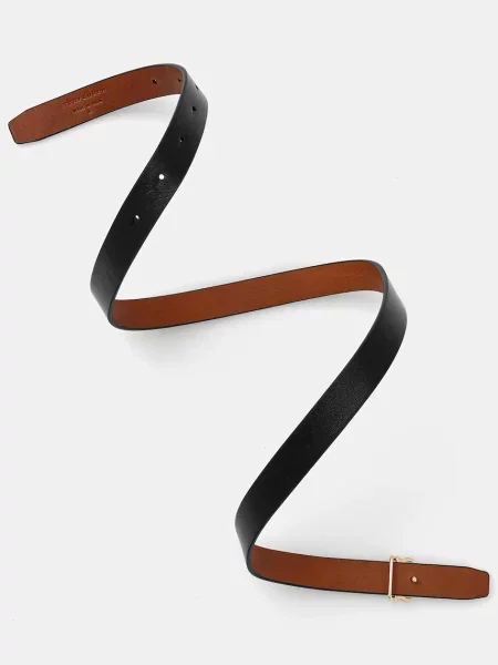 Двосторонній шкіряний Tory Burch Logo чорний