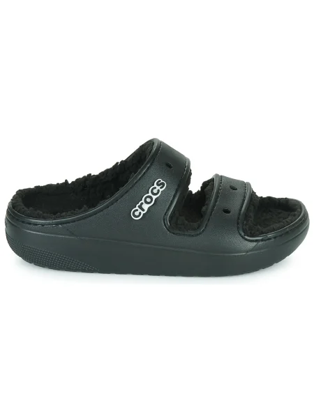 Šľapky Crocs Classic Cozzzy Sandal black/black čierna