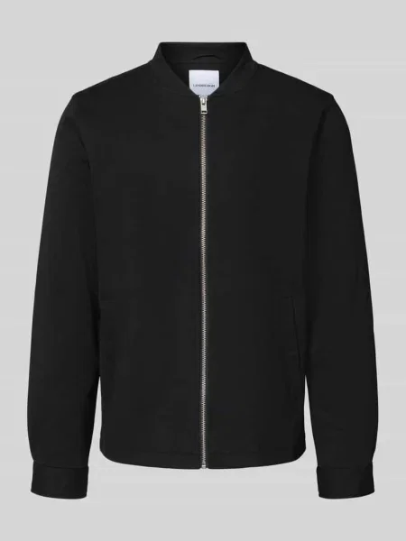 Bluza dresowa z wysoką stójką krój regular fit Lindbergh czarna