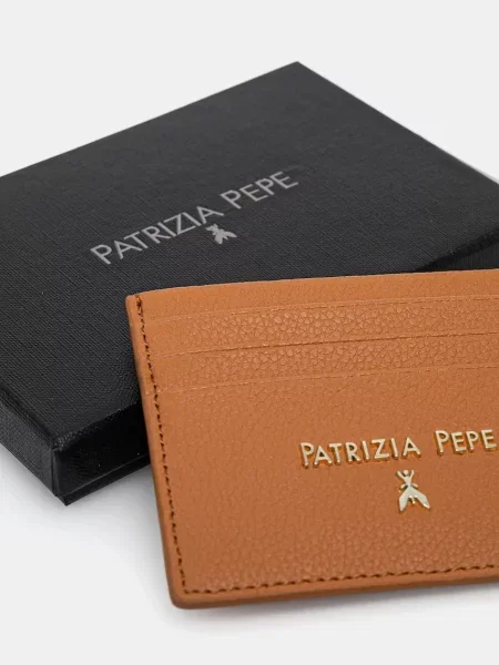 Bőr pénztárca Patrizia Pepe barna