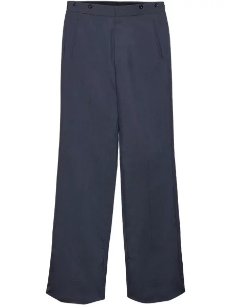 Pantaloni Prada de mătase albastru