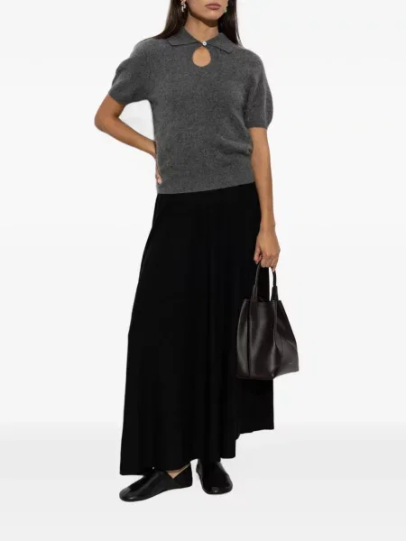 Fusta maxi By Malene Birger tricotate negru