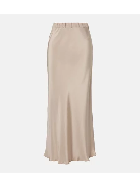 Fustă Max Mara din satin bej