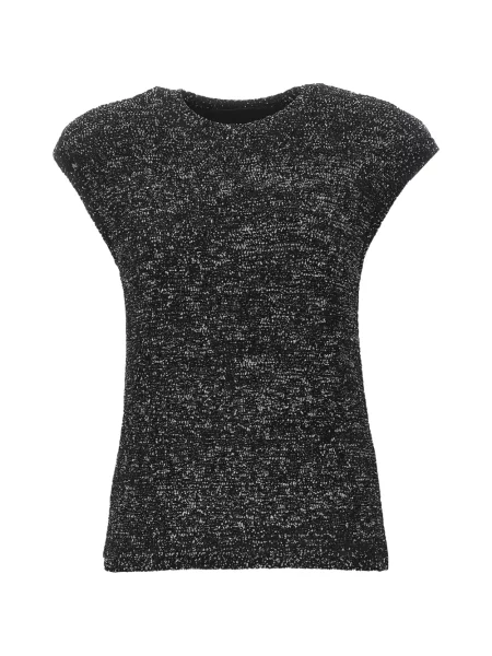Top Emporio Armani cu paiete fără mâneci negru