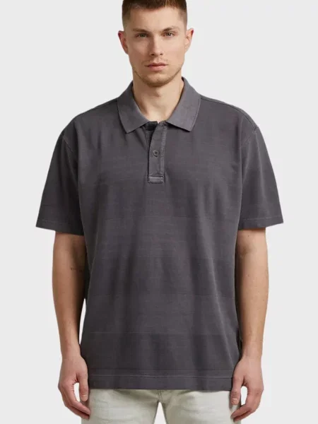 У смужку поло G-star Raw сіре