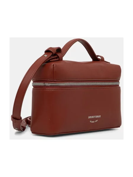 Emporio Armani torebka crossbody skórzana czerwona