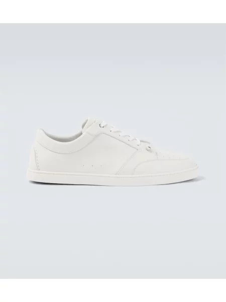 Sneakerși Christian Louboutin din piele alb