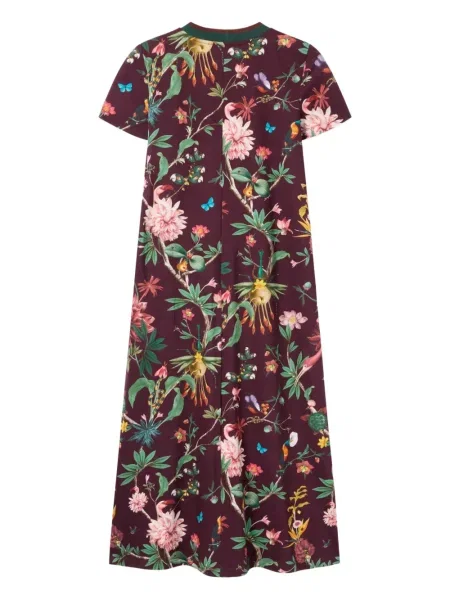 Rochie La Doublej cu model floral cu imagine de costum violet
