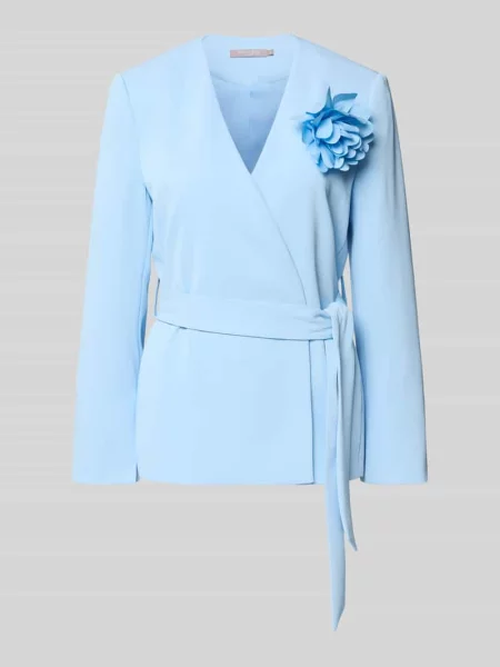 Żakiet z w talii Christian Berg Cocktail niebieska