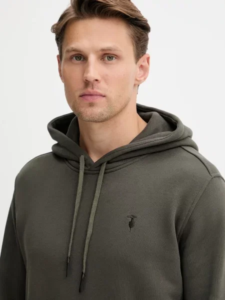 Кофта Trussardi з капюшоном однотонна зелений