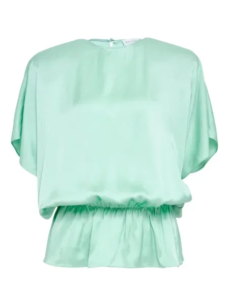 Bluză Stella Mccartney din satin verde