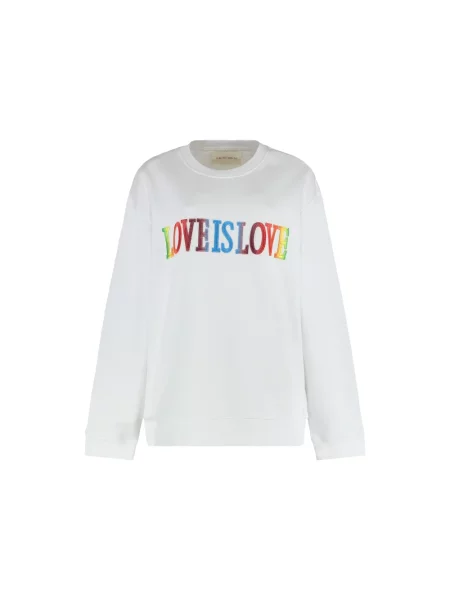 Bluza z kapturem Alberta Ferretti z kapturem biała