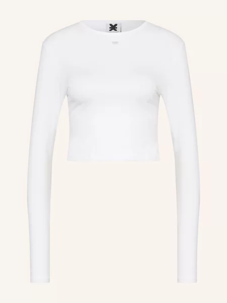 Krótka bluzka Karo Kauer z długim rękawem biała