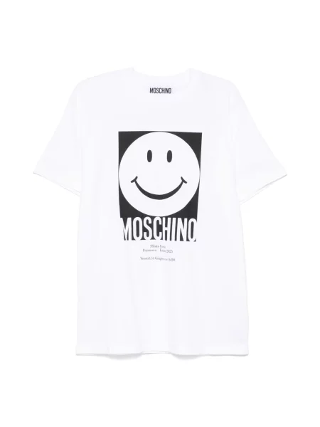 Koszulka Moschino z okrągłym dekoltem biała
