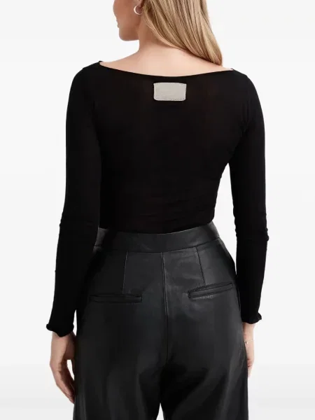 Top Aya Muse lung negru