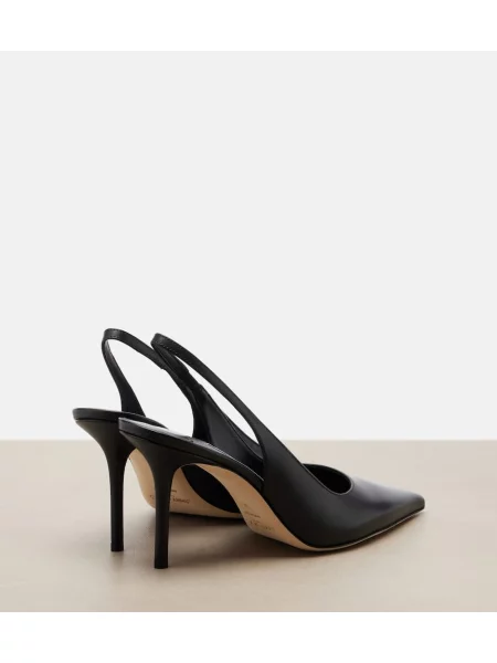 Pantofi cu toc Jimmy Choo din piele slingback negru
