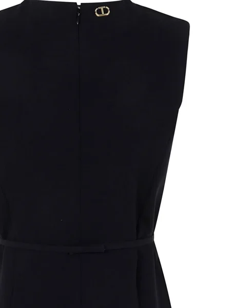 Rochie mini Twinset fără mâneci de costum negru