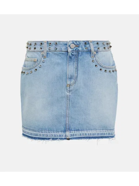 Spódnica jeansowa Alessandra Rich niebieska