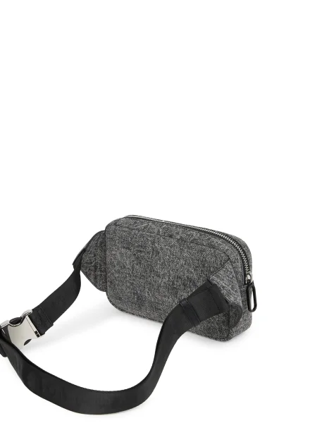 KARL LAGERFELD JEANS Torbica za okrog pasu Logo svetlo siva črna