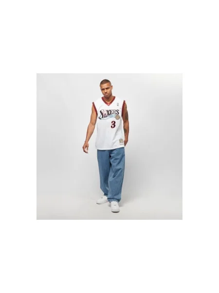 Tricou Mitchell & Ness din jerseu alb