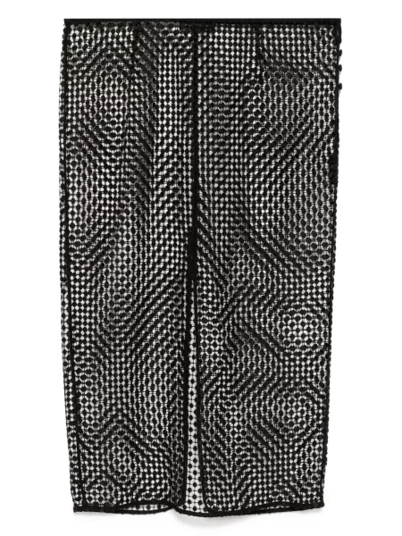 Fustă midi Kiki De Montparnasse până la genunchi negru