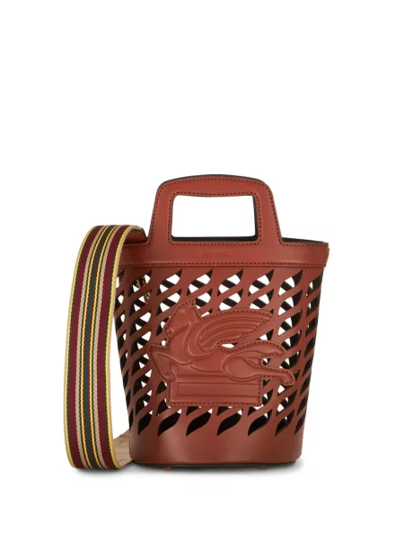 Geantă bucket Etro din piele maro