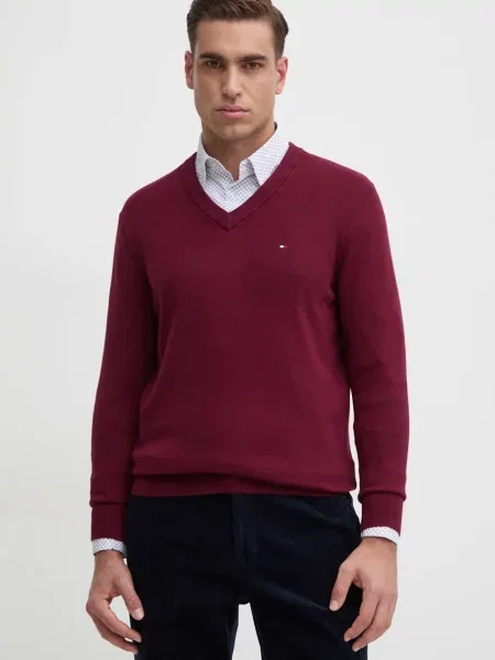 Tommy Hilfiger πουλόβερ ανδρικό με πρόσμιξη κασμιριού