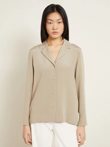 Max Mara Bluzka Aedo Z Jedwabiu beige beżowa