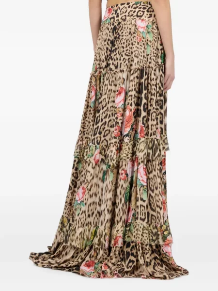 Fusta maxi Roberto Cavalli cu model floral cu imagine