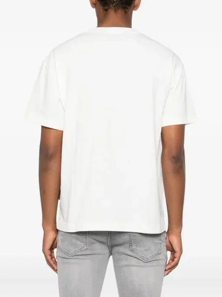 Tricou Palm Angels cu imagine alb