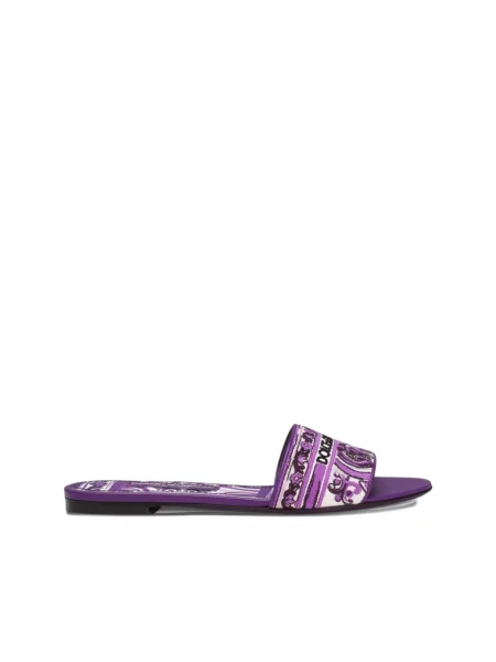 Klapki Dolce And Gabbana fioletowe