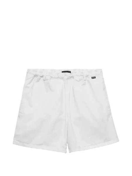 Slip de baie Prada din țesătură twill alb