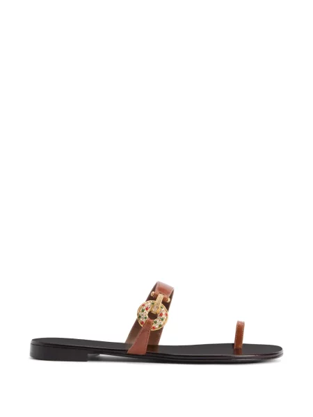 Sandale Giuseppe Zanotti fără toc maro