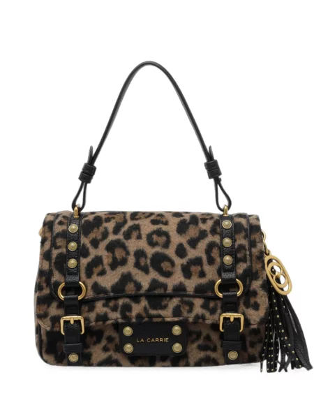 Geantă La Carrie cu imagine cu model leopard maro