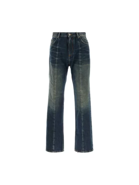 Jeansy straight leg Versace niebieskie