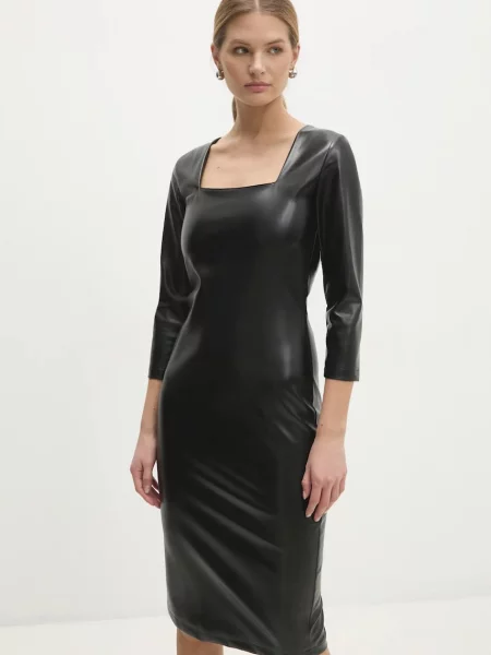 Answear Lab sukienka mini dopasowana czarny