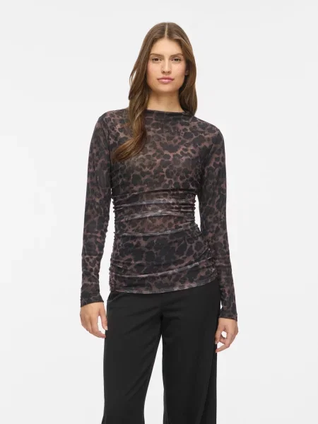VILA Tricou VIFUNDA ciocolatiu negru