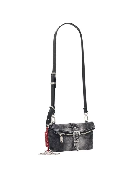 Desigual Geantă de umăr gri denim negru