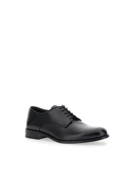 Derby Giorgio Armani skórzany czarny