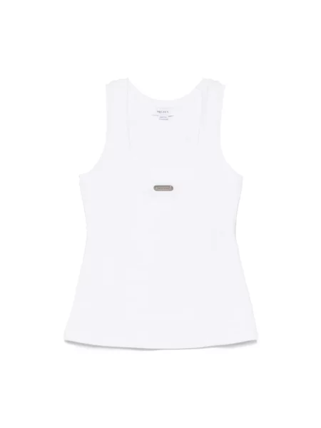 Top Alexander Mcqueen z logo biały