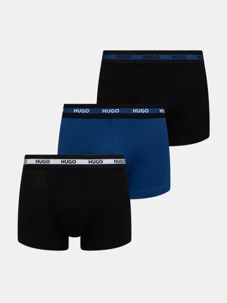 HUGO přiléhavé boxerky s TRIPLET PLANET černé