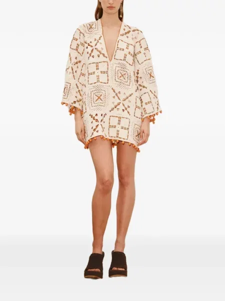 Rochie mini Alemais cu pompoane