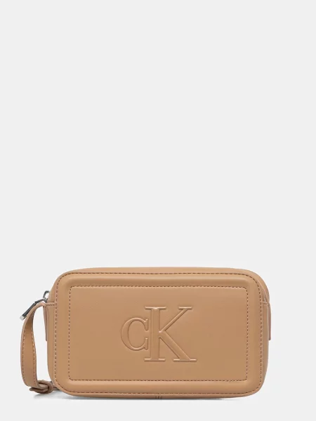 Geantă Calvin Klein Bold Ck Camera Bag  bej