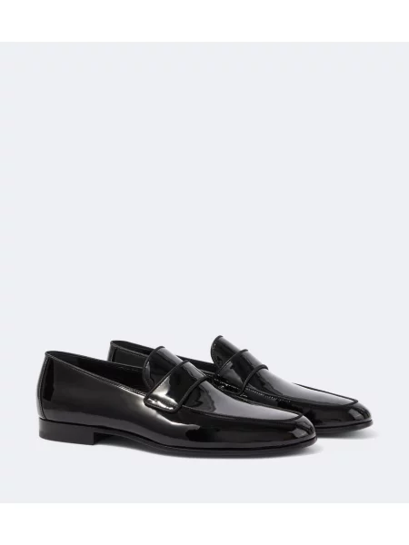 Pantofi loafer Magnanni din piele de lac negru