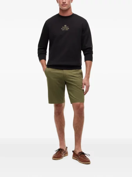 Пуловер Tommy Hilfiger с кръгло деколте с автограф черно
