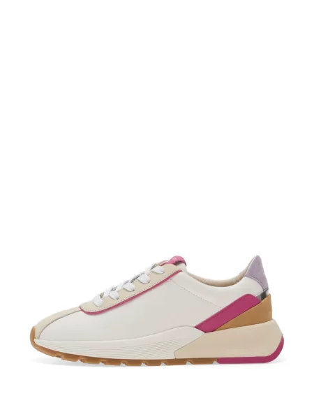 Sneakerși Geox cu șireturi din dantelă alb