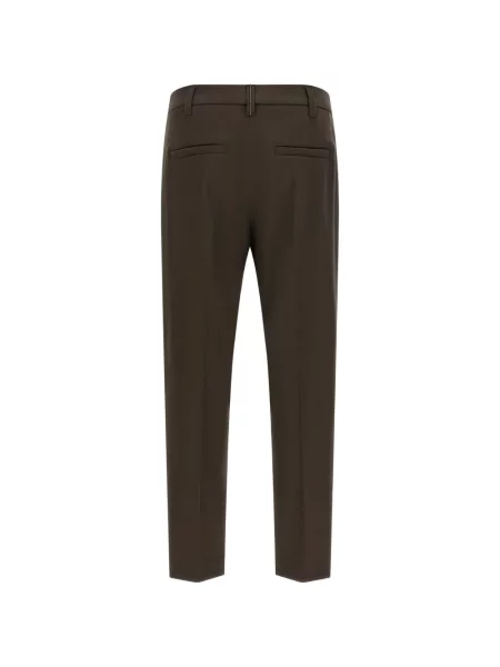 Pantaloni Brunello Cucinelli conici maro
