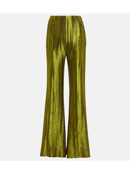 Plisované kalhoty Galvan zelené
