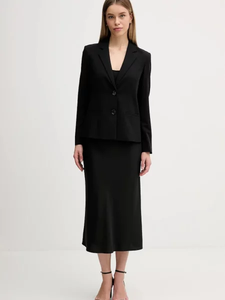 Sisley marynarka jednorzędowa gładka czarny